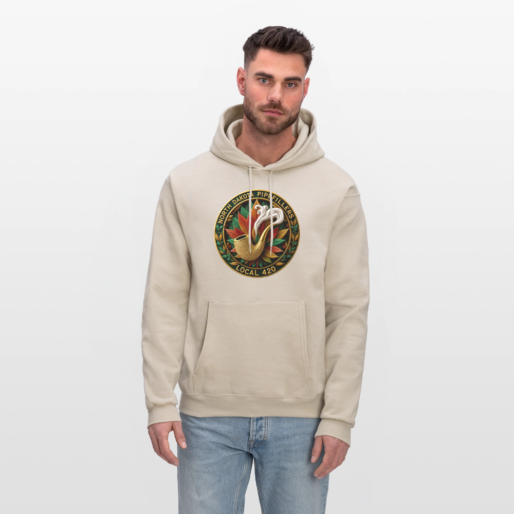 NORTH DAKOTA PIPEFILLERS LOCAL 420 F/B DESIGNS Men's Hoodie - Sand