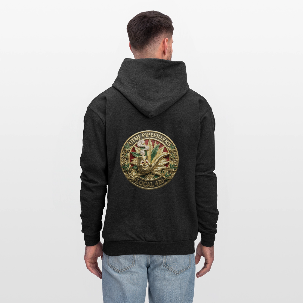 UTAH PIPEFILLERS LOCAL 420 F/B DESIGN Men's Hoodie - charcoal grey