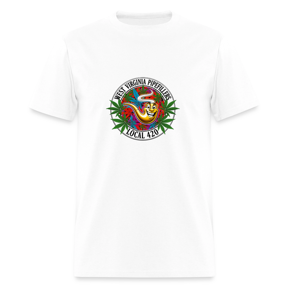 WEST VIRGINIA PIPEFILLERS LOCAL 420 F/B DESIGN Men's T-Shirt - white