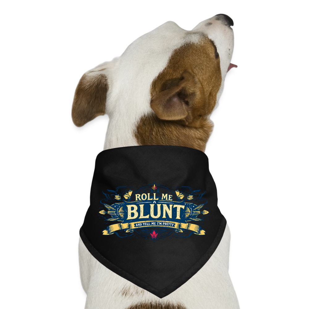ROLL ME A BLUNT Dog Bandana - black