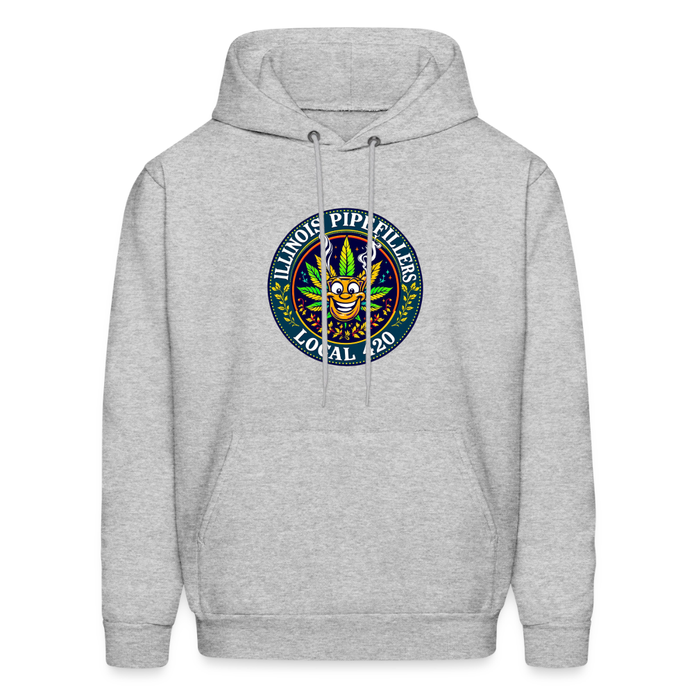 ILLINOIS PIPEFILLERS LOCAL 420 F/B DESIGN Men's Hoodie - heather gray