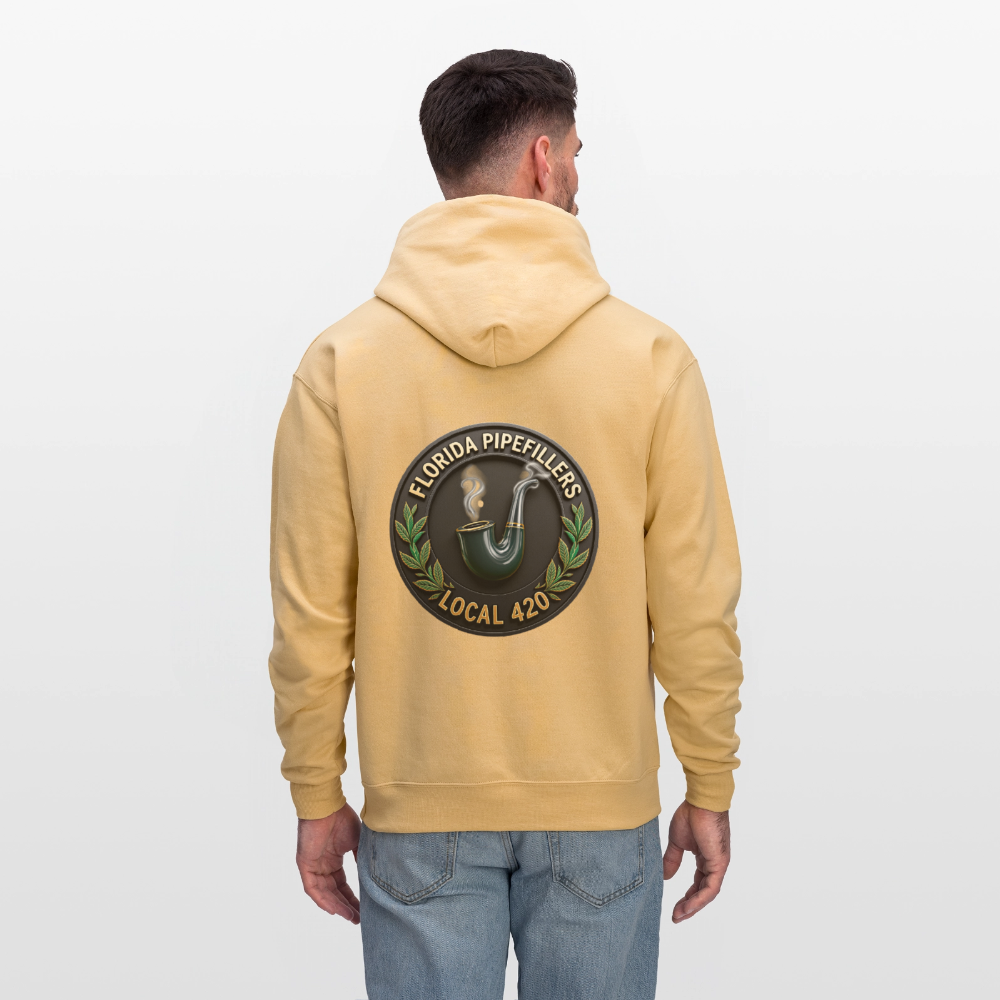 FLORIDA PIPEFILLERS LOCAL 420 F/B DESIGN Men's Hoodie - light gold 