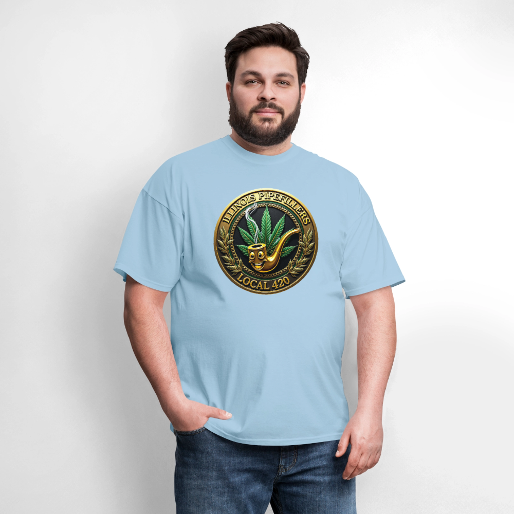 ILLINOIS PIPEFILLERS LOCAL 420 Men's T-Shirt - powder blue