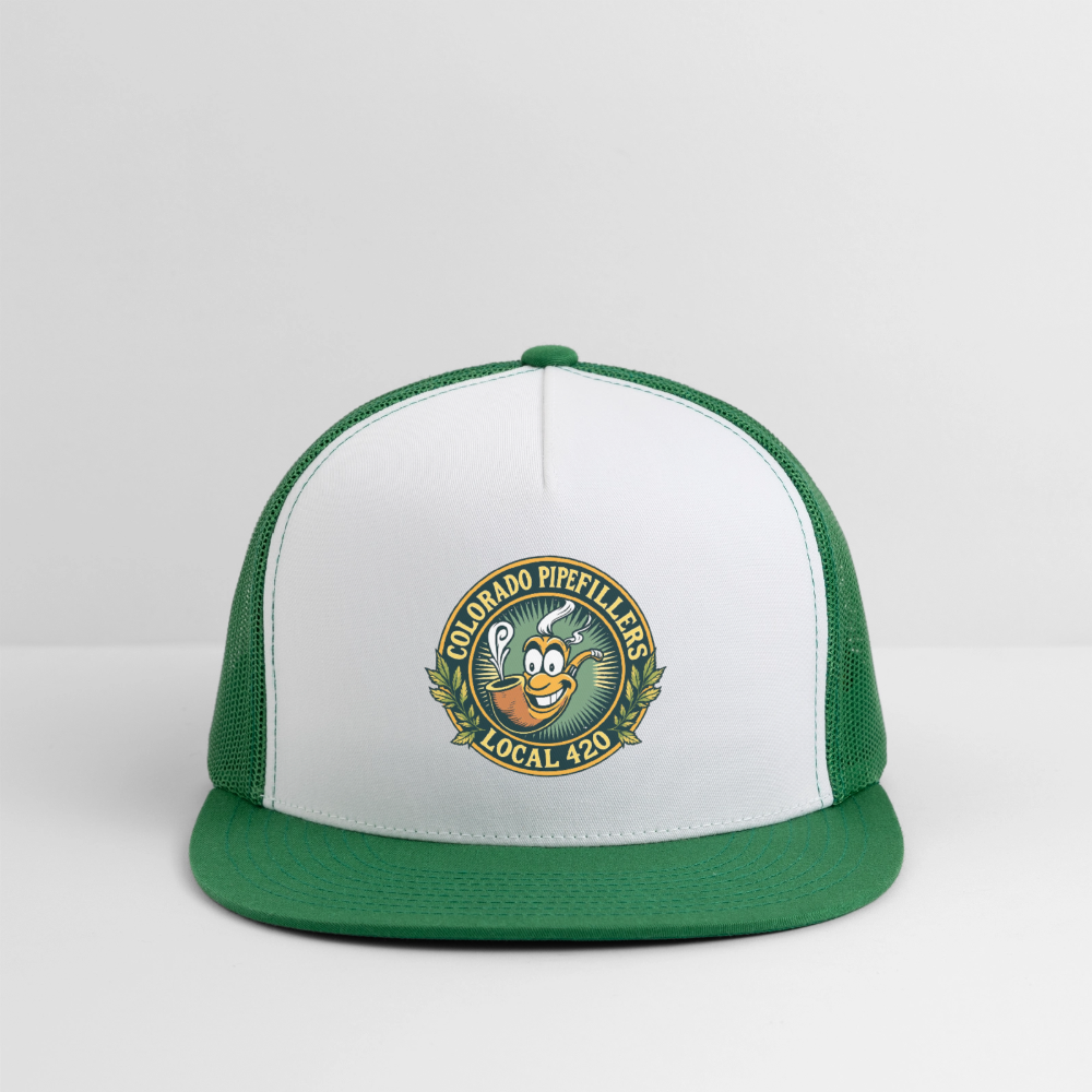 COLORADO PIPEFILLERS LOCAL 420 Trucker Hat - white/kelly green