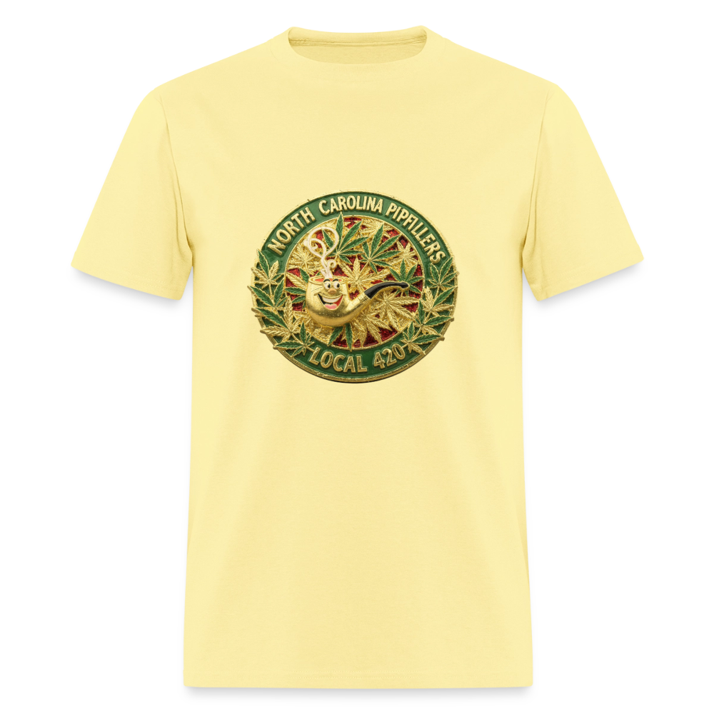 NORTH CAROLINA  PIPEFILLERS LOCAL 420 Men's T-Shirt - cornsilk