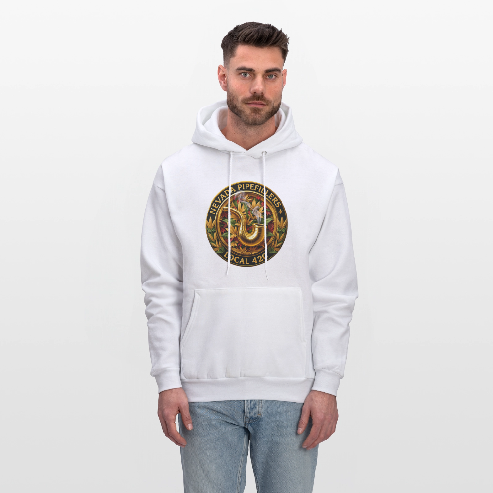 NEVADA PIPEFILLERS LOCAL 420  Men's Hoodie - white