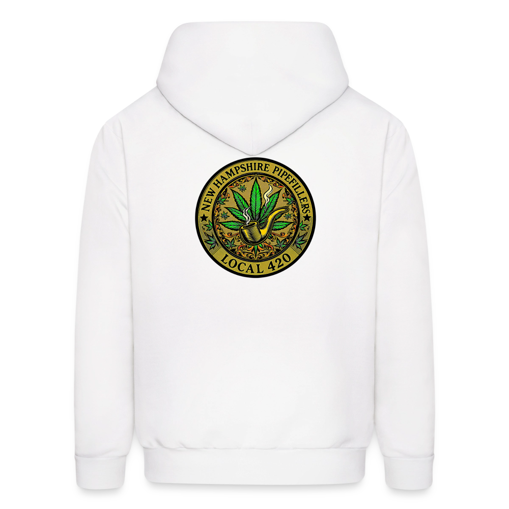 NEW HAMSHIRE PIPEFILLERS LOCAL 420 Men's Hoodie - white