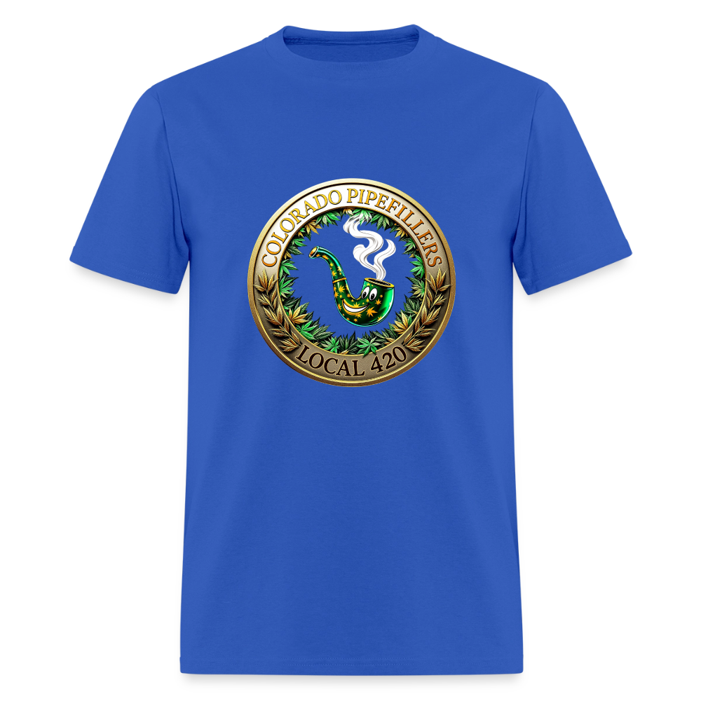 COLORADO PIPEFILLERS LOCAL 420  Men's T-Shirt - royal blue