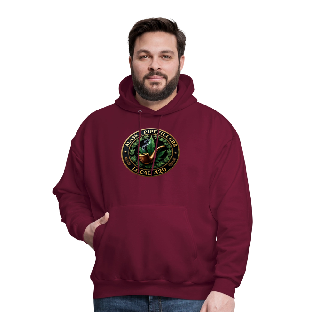 ALASKA PIPEFILLERS LOCAL 420 Men's Hoodie - burgundy