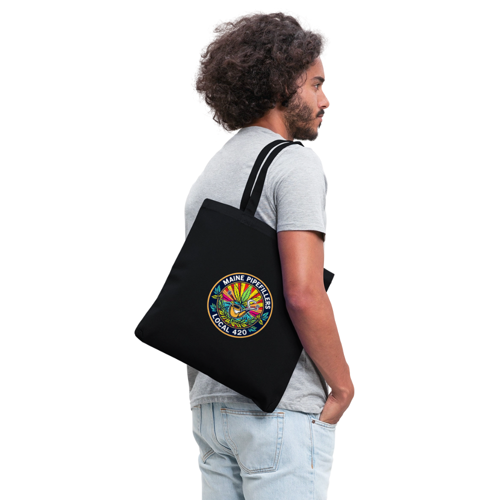 MAINE PIPEFILLERS LOCAL 420 Tote Bag - black