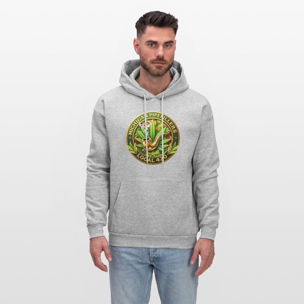 MICHIGAN PIPEFILLERS LOCAL 420 F/B DESIGN Men's Hoodie - heather gray