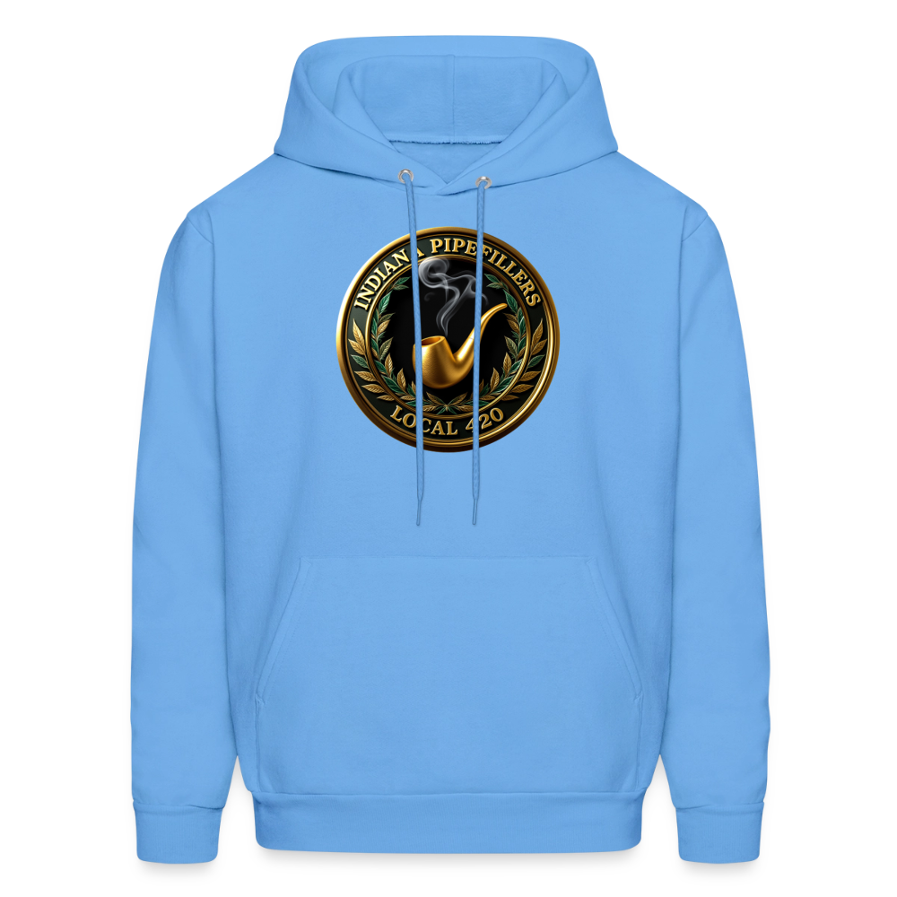 INDIANA PIPEFILLERS LOCAL 420 F/B DESIGN Men's Hoodie - carolina blue