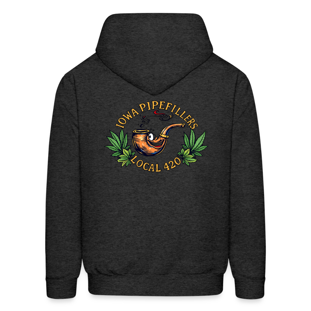 IOWA PIPEFILLERS LOCAL 420 F/B DESIGN Men's Hoodie - charcoal grey