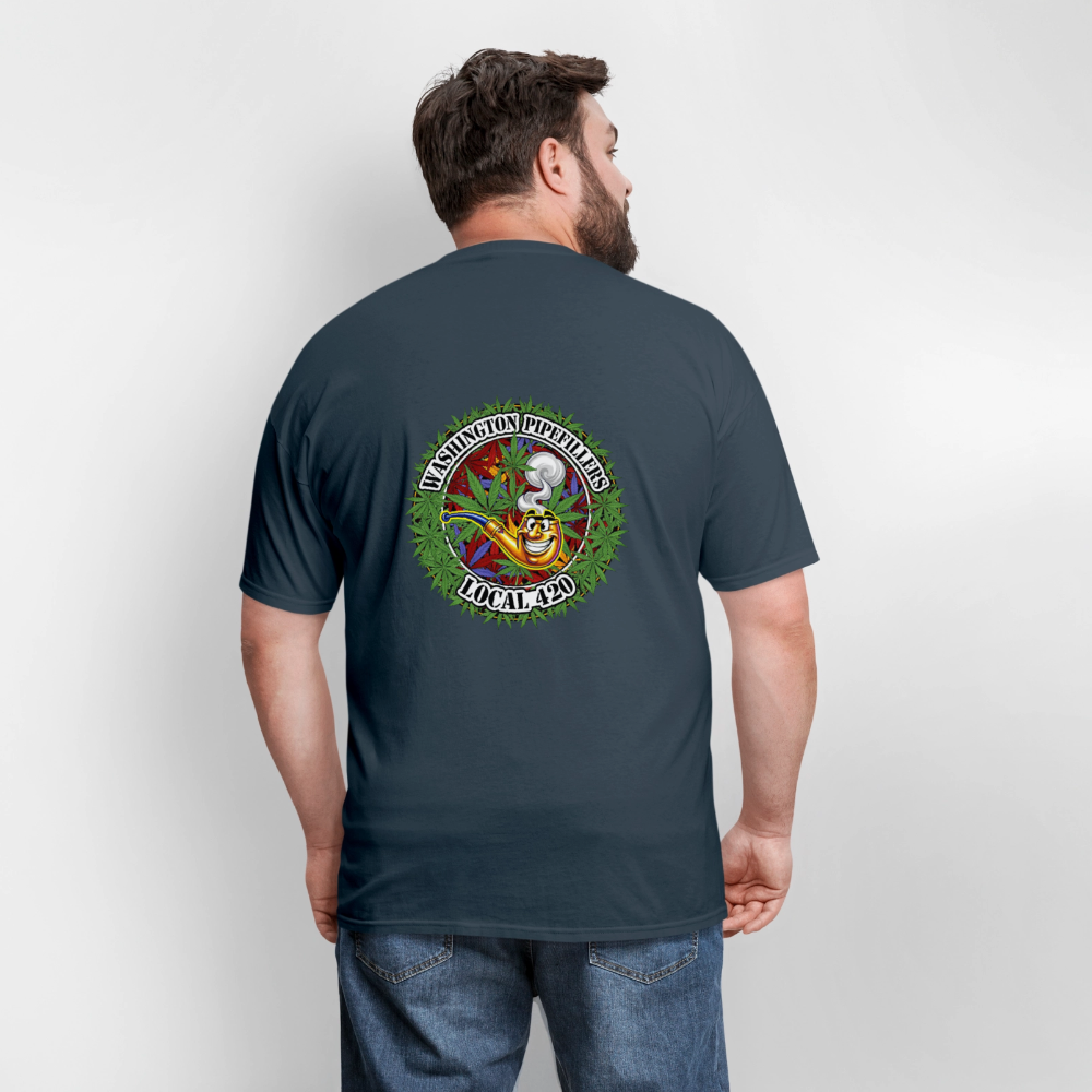 WASHINGTON PIPEFILLERS LOCAL 420 F/B DESIGN Men's T-Shirt -  blue dusk