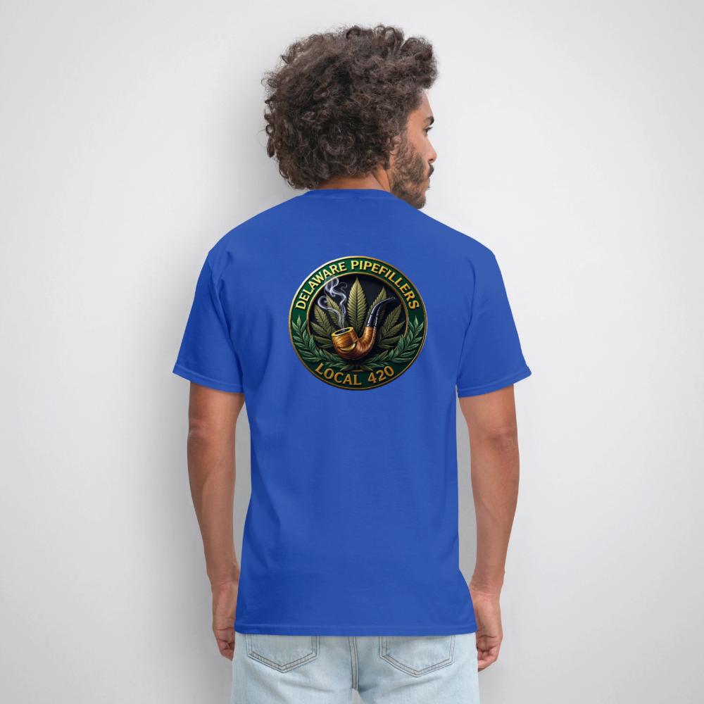 DELAWARE  PIPEFILLERS LOCAL 420 F/B DESIGN Men's T-Shirt - royal blue