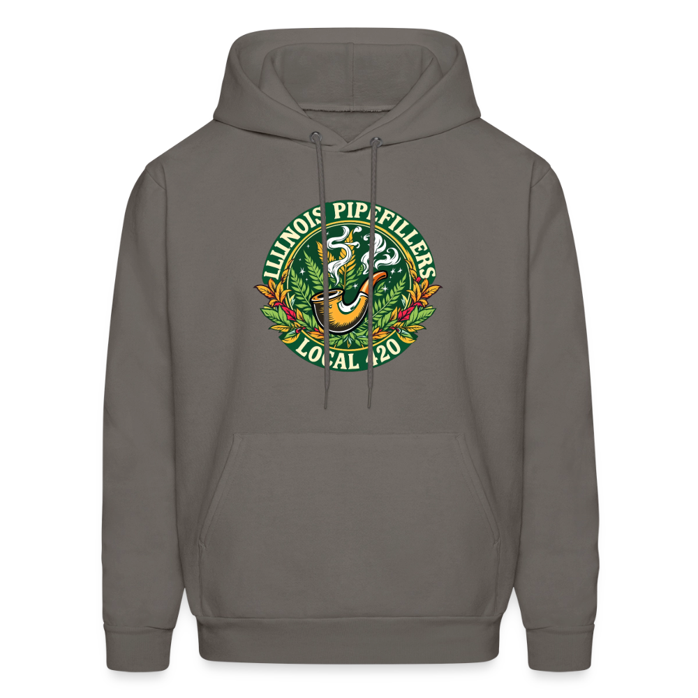 ILLINOIS PIPEFILLERS LOCAL 420 F/B DESIGN Men's Hoodie - asphalt gray