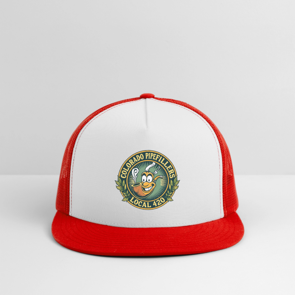 COLORADO PIPEFILLERS LOCAL 420 Trucker Hat - white/red