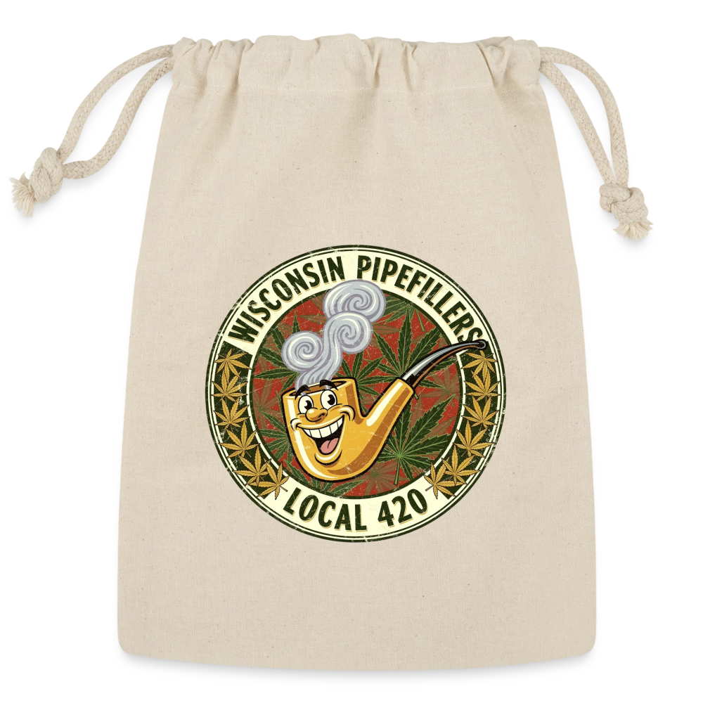 WISCONSIN PIPEFILLERS LOCL 420 Union Reusable Gift Bag - Natural