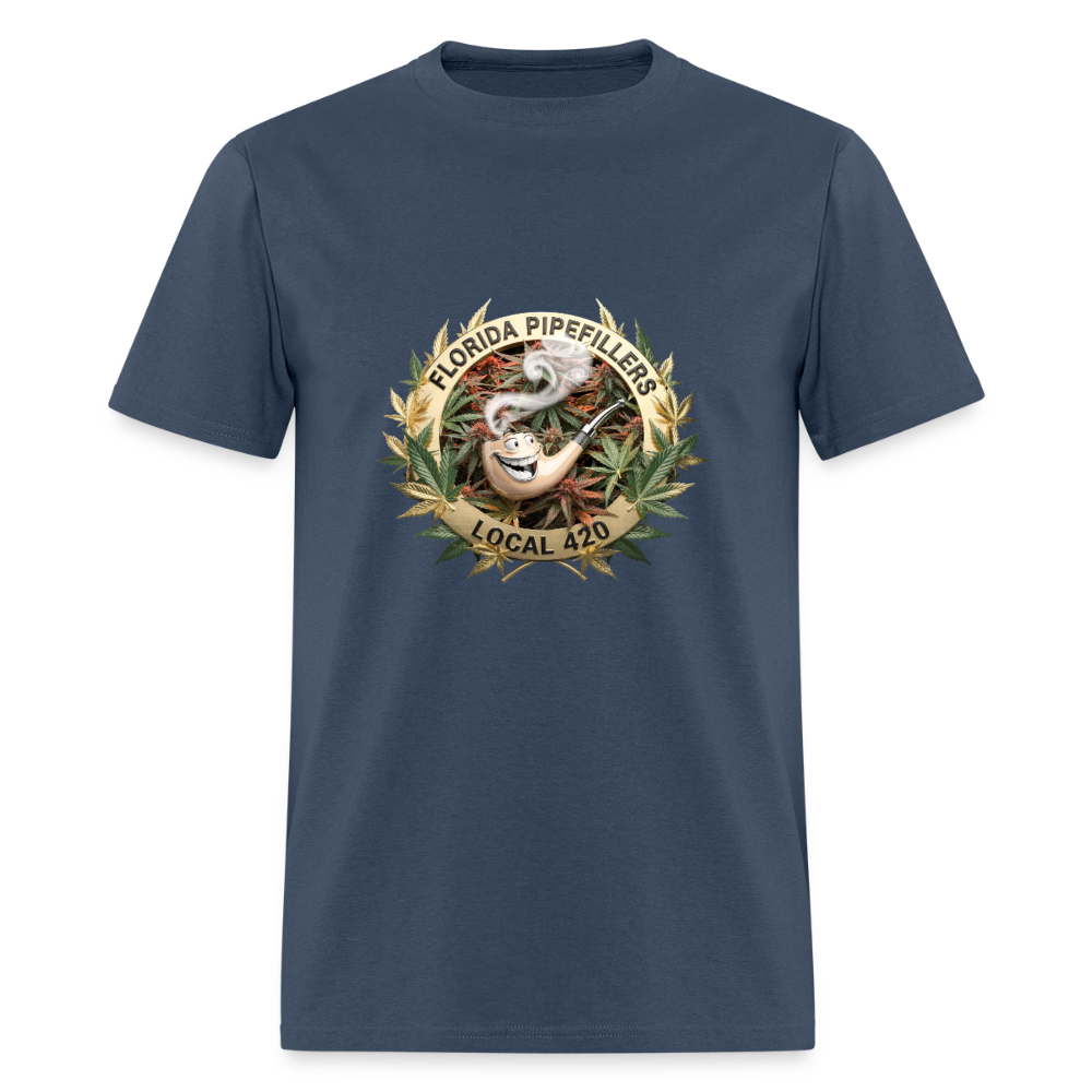 FLORIDA PIPEFILLERS LOCAL 420 Men's T-Shirt -  blue dusk