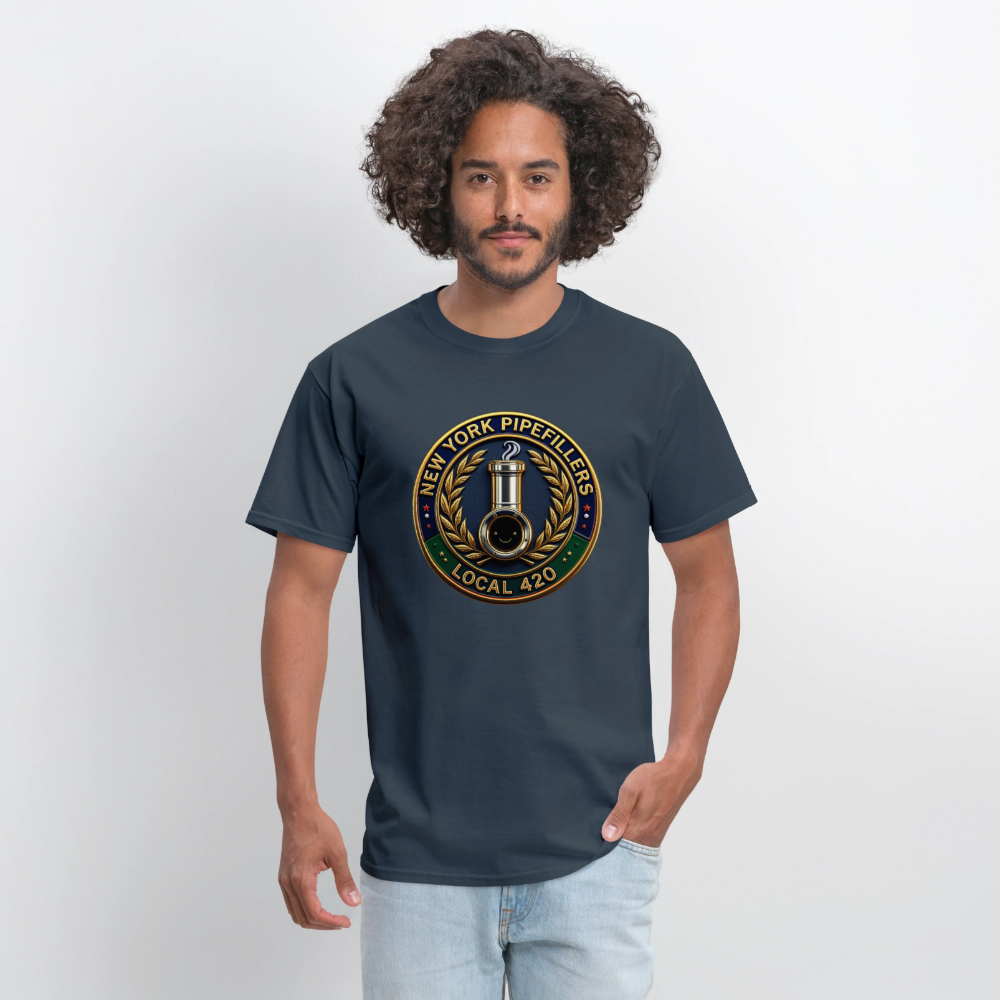 NEW YORK PIPEFILLERS LOCAL 420 Men's T-Shirt -  blue dusk