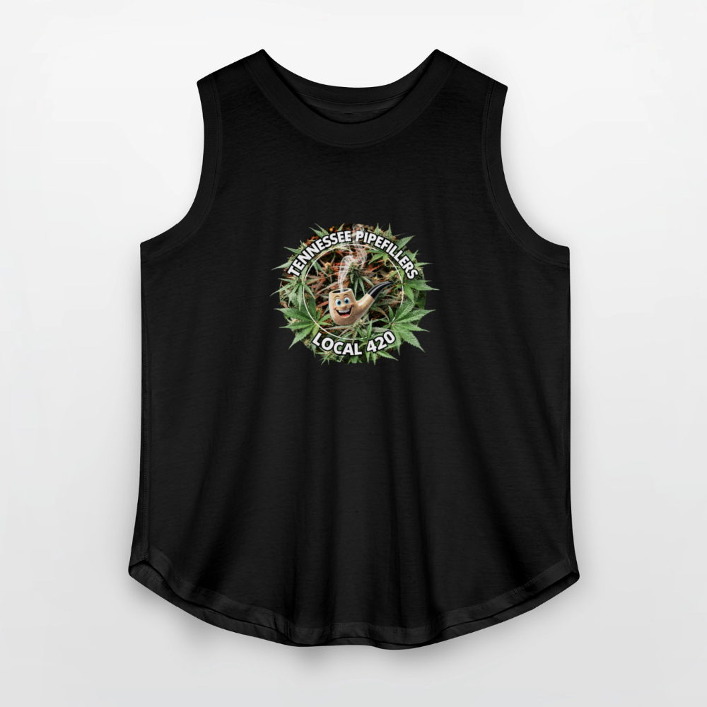 TENNESSEE PIPEFILLERS LOCAL 420 Women's Curvy Relaxed Tank Top - black