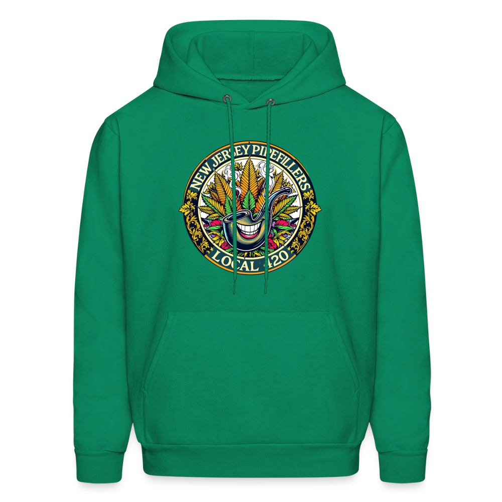 NEW JERSEY PIPEFILLERS LOCAL 420 Men's Hoodie - kelly green