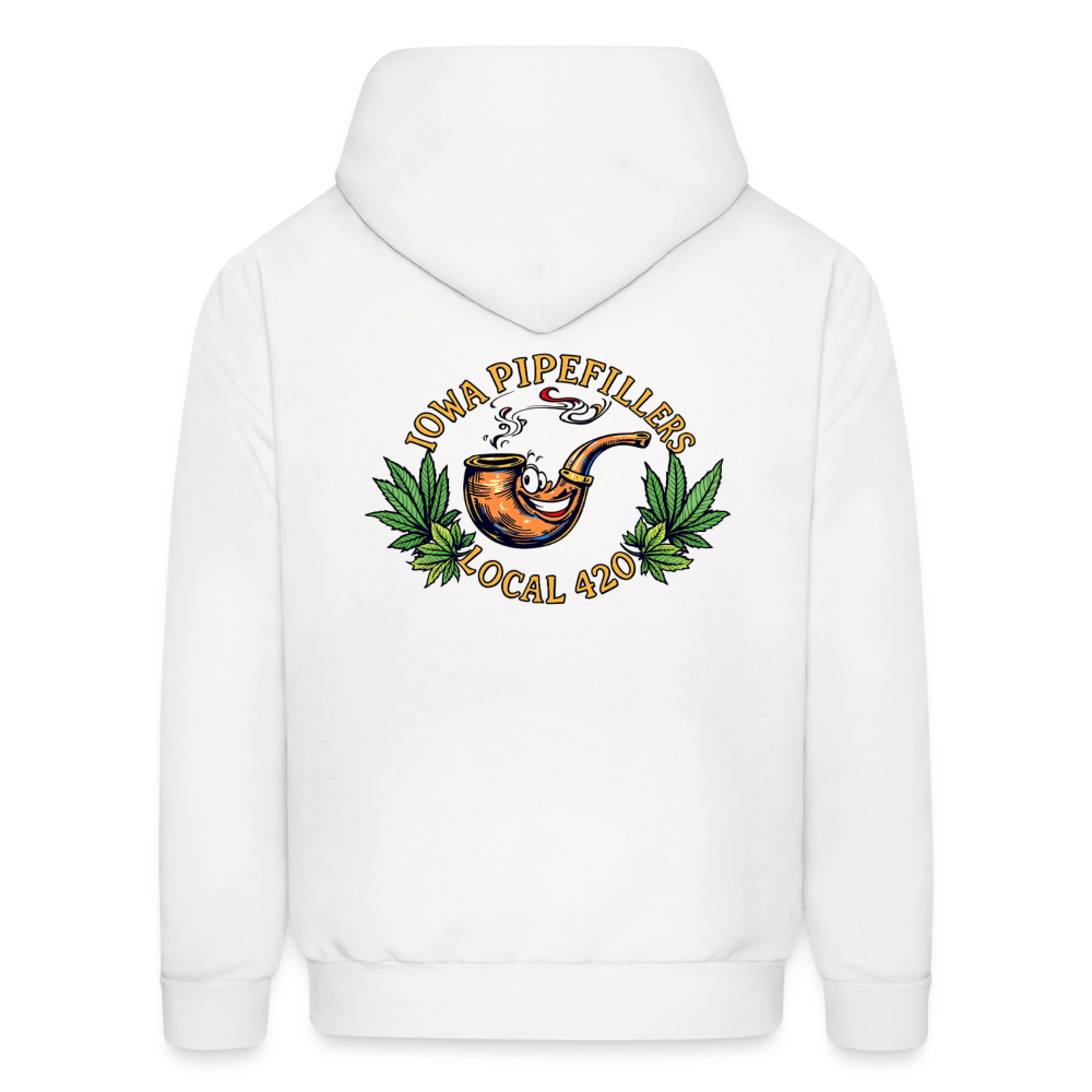 IOWA PIPEFILLERS LOCAL 420 F/B DESIGN Men's Hoodie - white