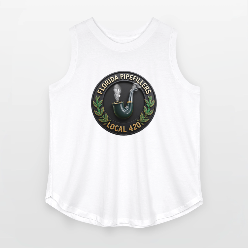 FLORIDA PIPEFILLERS LOCAL 420 Women's Curvy Relaxed Tank Top - white
