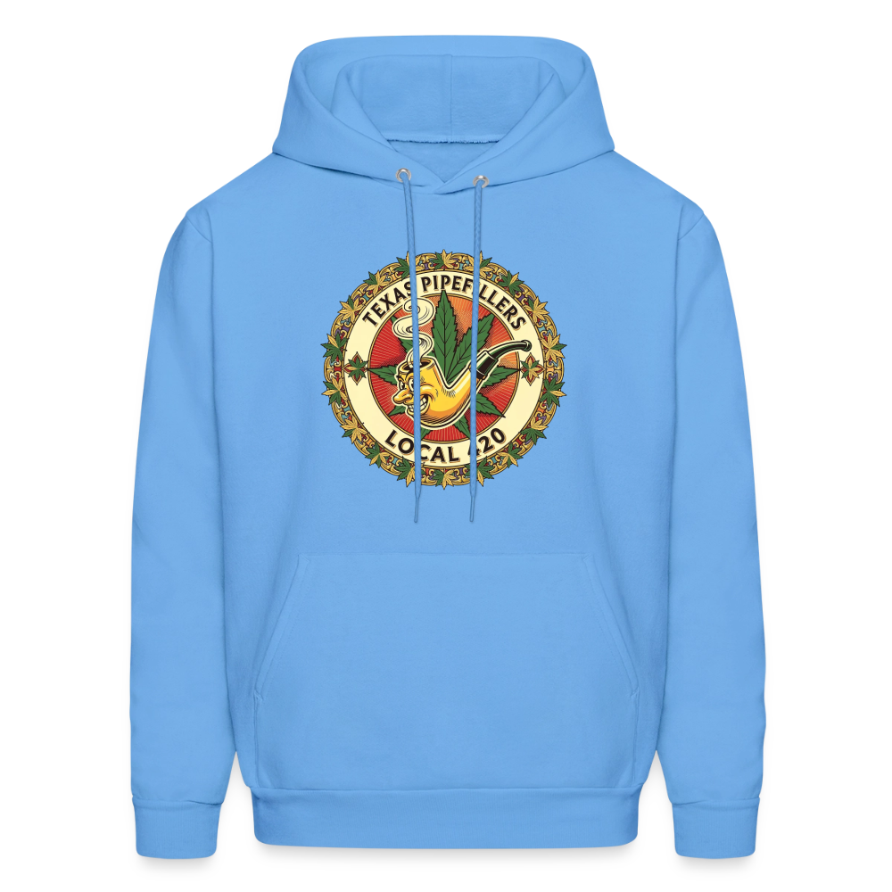 TEXAS PIPEFILLERS LOCAL 420  Men's Hoodie Hoodie - carolina blue