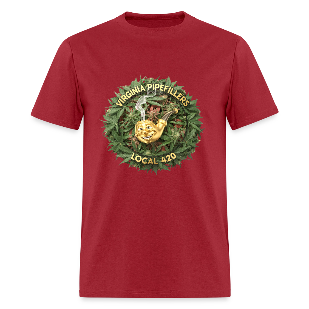 VIRGINIA PIPEFILLERS LOCAL 420 F/B DESIGN Men's T-Shirt - true red