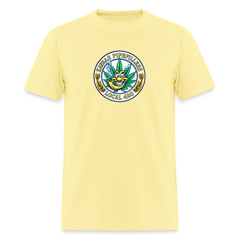 KANSAS PIPEFILLERS LOCAL 420 Men's T-Shirt - cornsilk