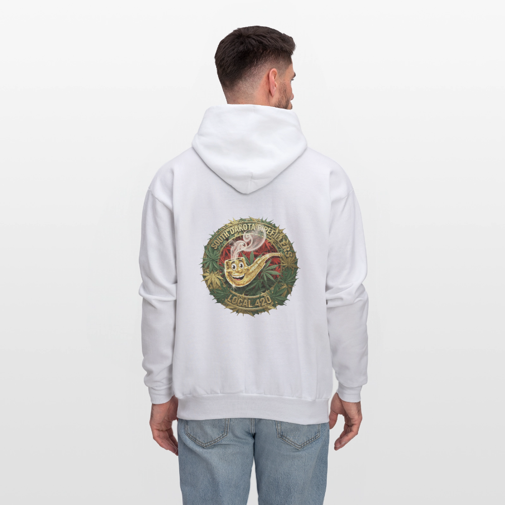 SOUTH DAKOTA PIPEFILLERS LOCAL 420  F/B DESIGN Men's Hoodie - white