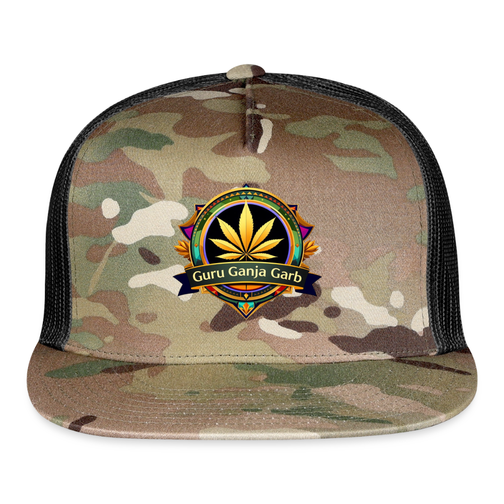 OFFICAL GURU GANJA GARB  GGG CAMO Trucker Hat - MultiCam\black