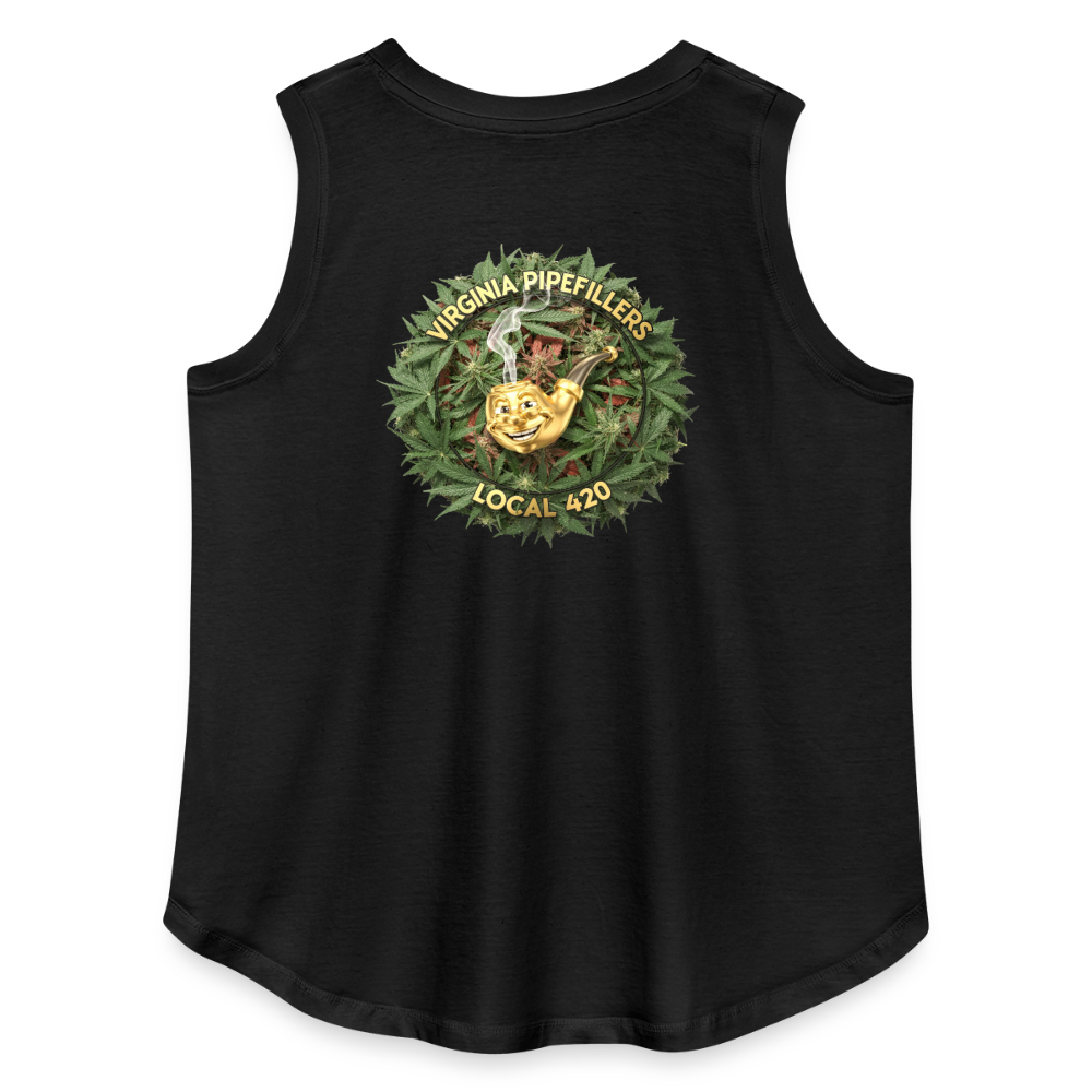 VIRGINIA PIPEFILLERS LOCAL 420 F/B DESIGN Women's Curvy Relaxed Tank Top - black