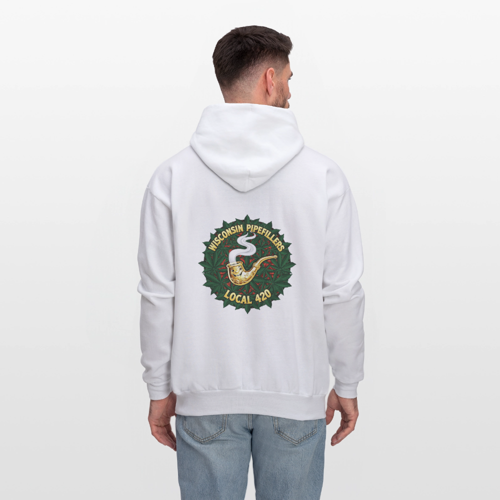 WISCONSIN PIPEFILLERS LOCAL 420 Men's Hoodie - white
