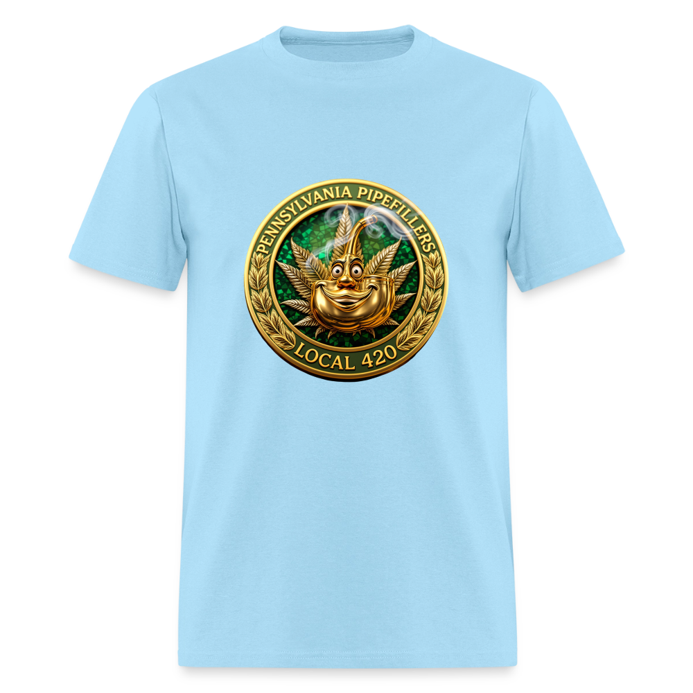PENNSYLVANIA  PIPEFILLERS LOCAL 420 Men's T-Shirt - powder blue