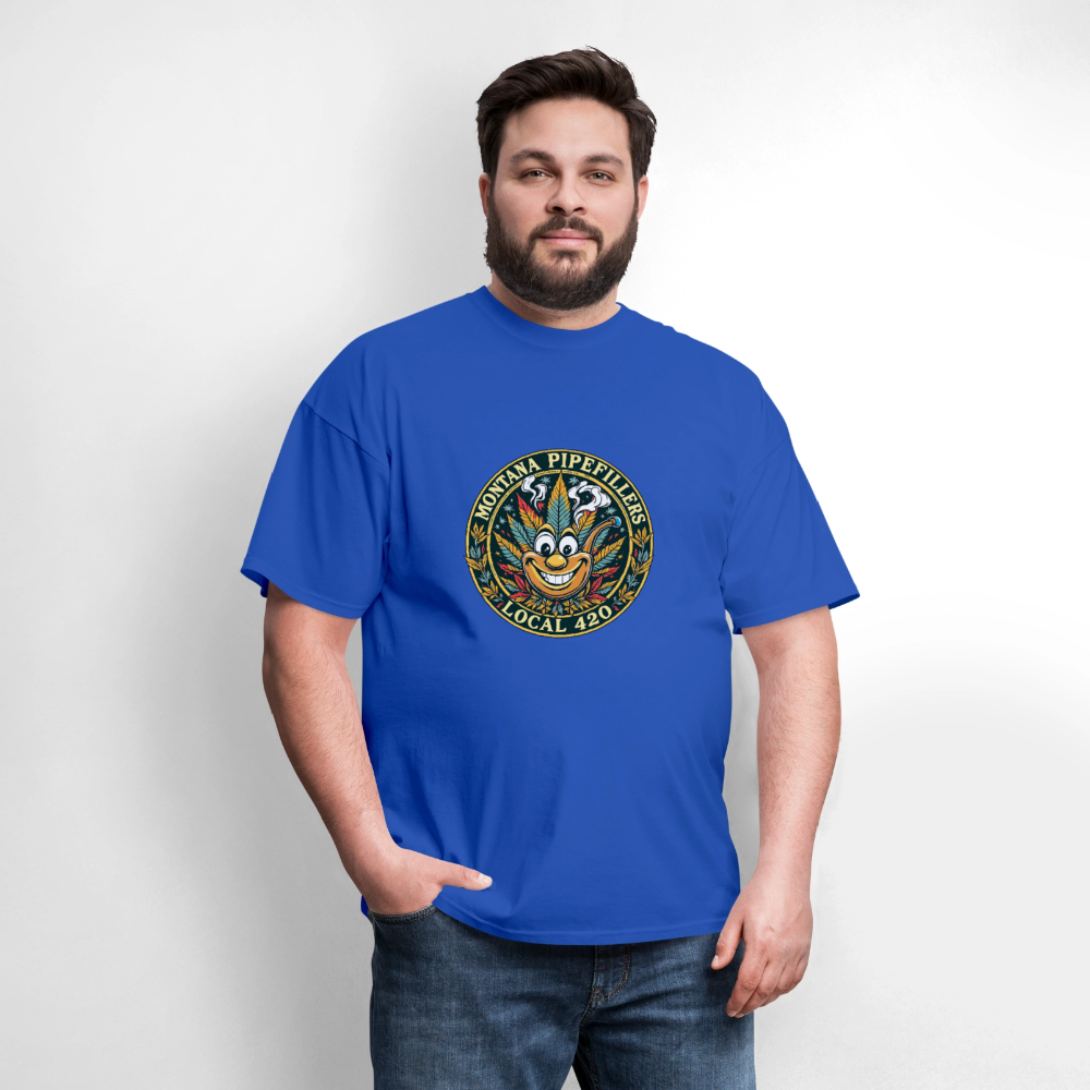 MONTANA PIPEFILLERS LOCAL 420 Men's T-Shirt - royal blue