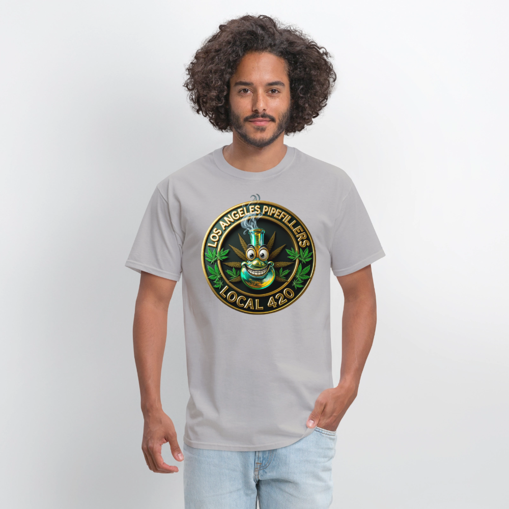 LOS ANGLES PIPEFILLERS LOCAL 420 2 EMBLEM Men's T-Shirt - rock