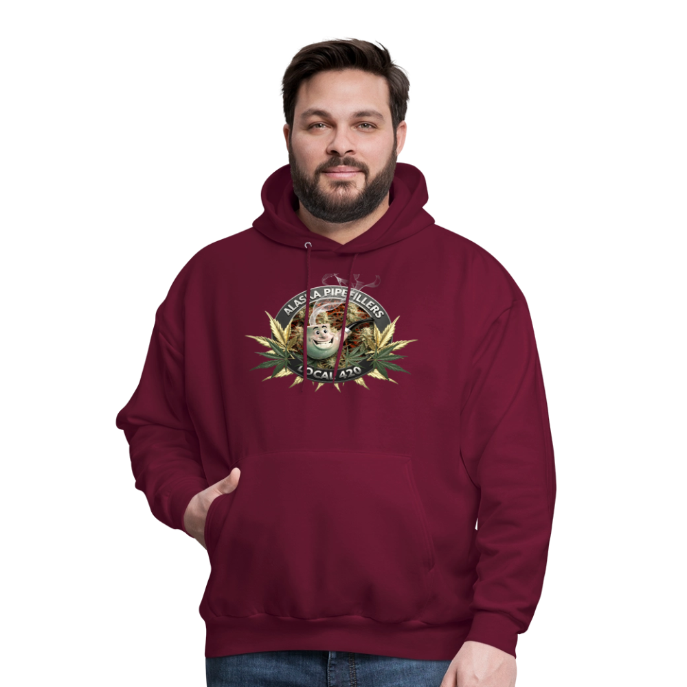 ALASKA  PIPEFILLERS LOCAL 420 F/B DESIGN Men's Hoodie - burgundy