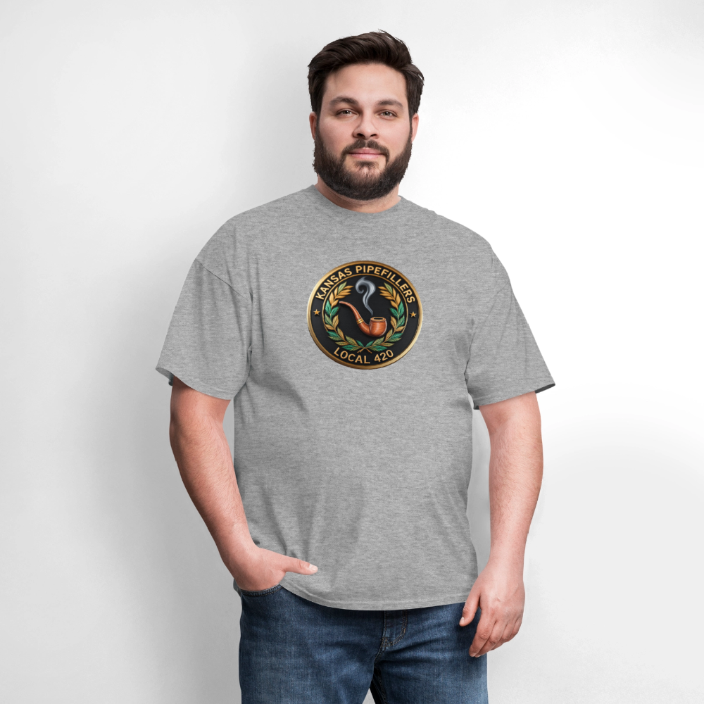 KANSAS PIPEFILLERS LOCAL 420 Men's T-Shirt - heather gray