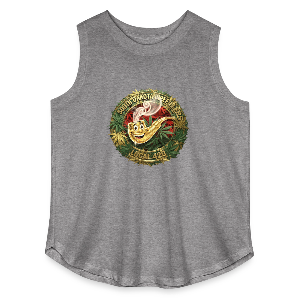SOUTH DAKOTA PIPEFILLERS LOCAL 420  F/B DESIGN Women's Curvy Relaxed Tank Top - granite heather 