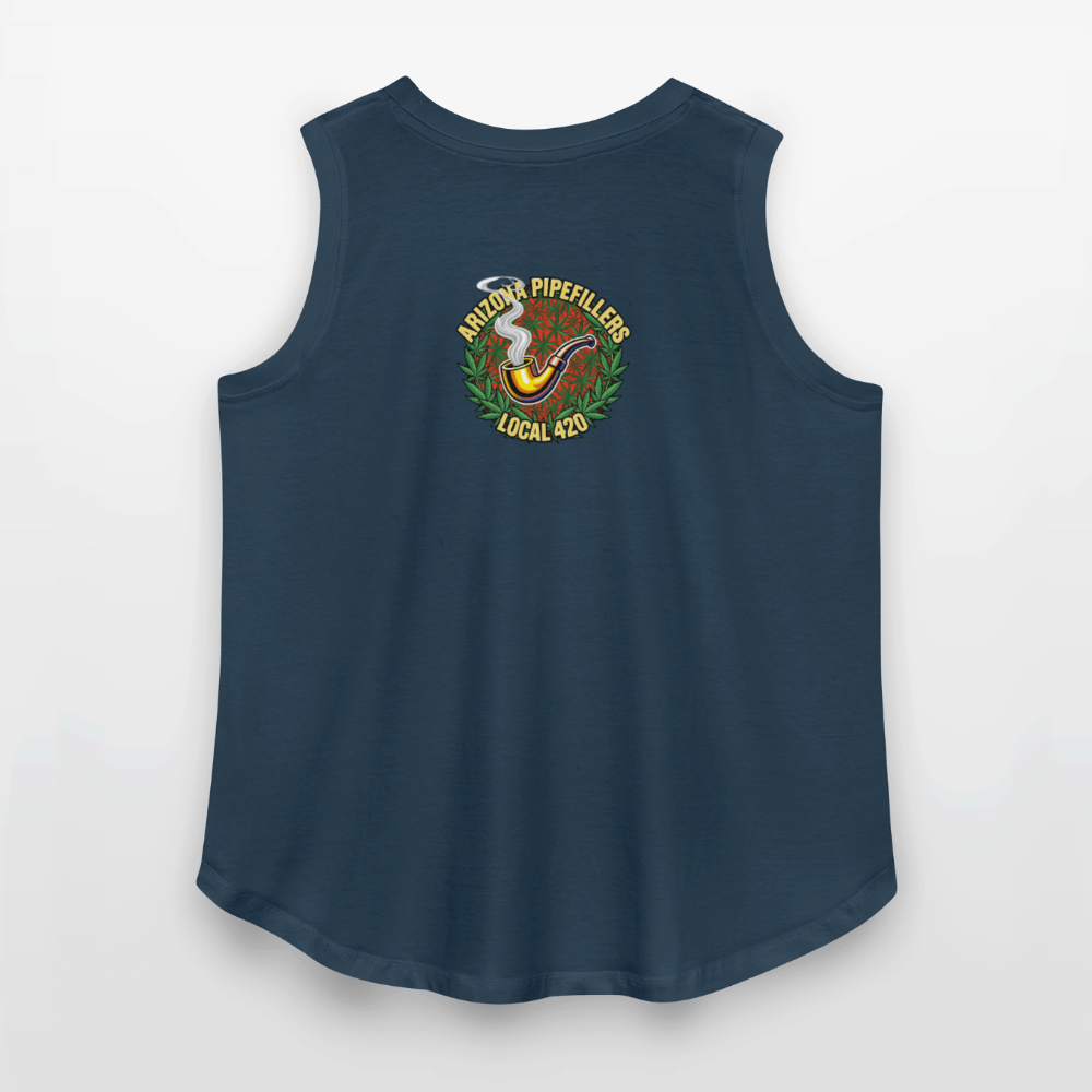 ARIZONA PIPEFILLERS LOCAL 420 F/B DESIGN Women's Curvy Relaxed Tank Top - denim