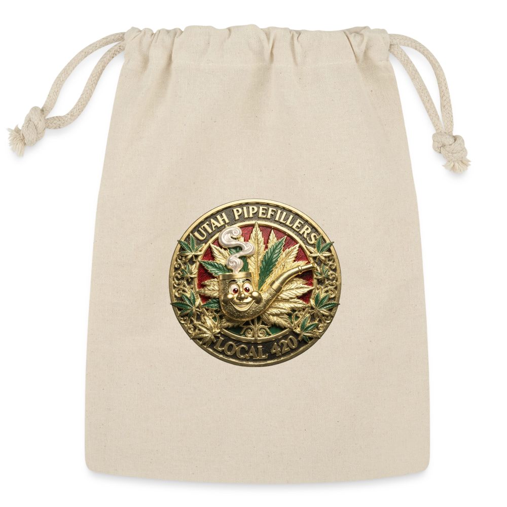 UTAH PIPEFILLERS LOCAL 420 Reusable Gift Bag - Natural