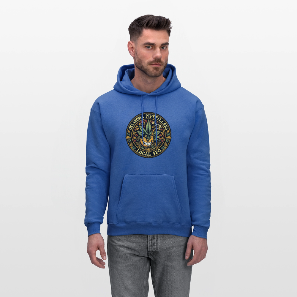 OKLAHOMA PIPEFILLERS LOCAL 420  Men's Hoodie - royal blue