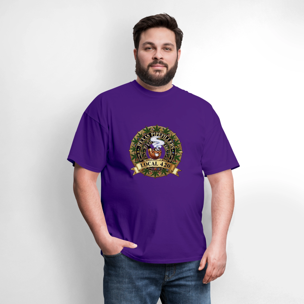 TEXAS PIPEFILLERS LOCAL 420 Men's T-Shirt - purple