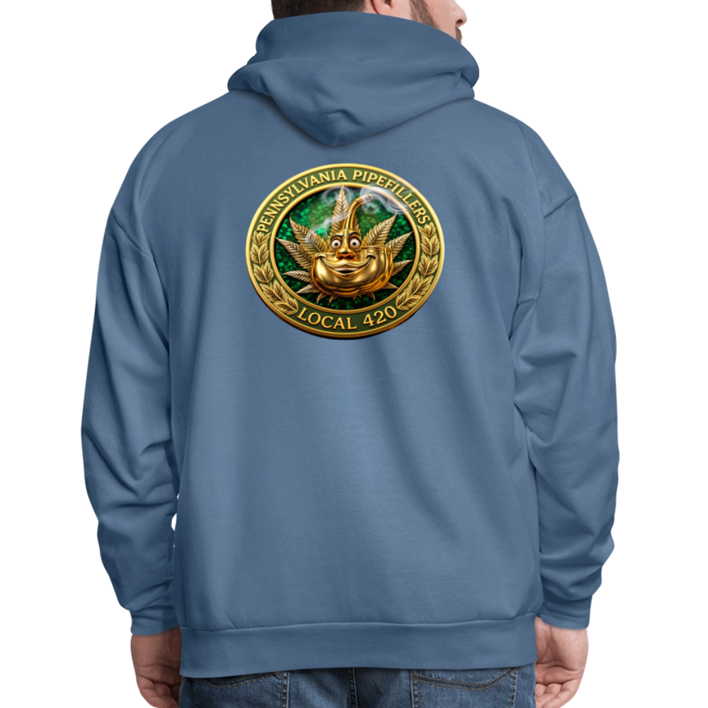 PENNSYLVANIA PIPEFILLERS LOCAL 420 F/B DESIGNS Men's Hoodie - denim blue
