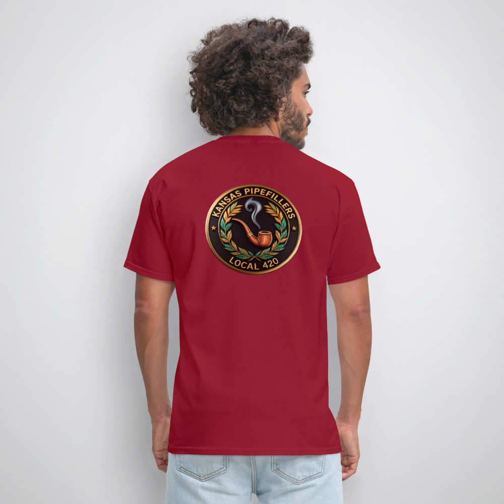 KANSAS PIPEFILLERS LOCAL 420 Men's T-Shirt - true red