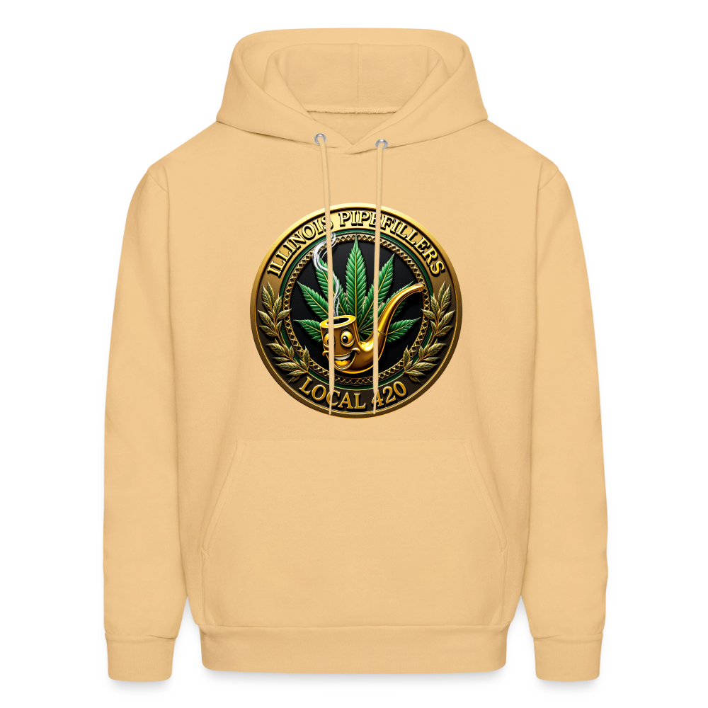 ILLINOIS PIPEFILLERS LOCAL 420 F/B DESIGN Men's Hoodie - light gold 