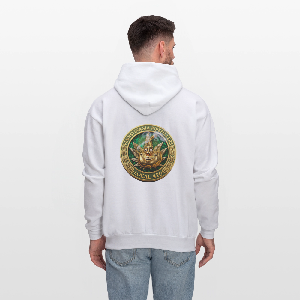 PENNSYLVANIA PIPEFILLERS LOCAL 420 F/B DESIGNS Men's Hoodie - white