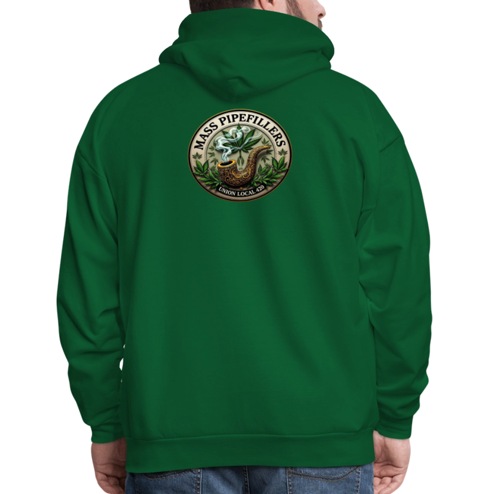 MASS PIPEFILLERS LOCAL 420 2 EMBLEM Men's Hoodie - forest green